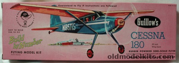 Guillows Cessna 180 - 20 inch Wingspan Balsa Flying Model, 601 plastic model kit